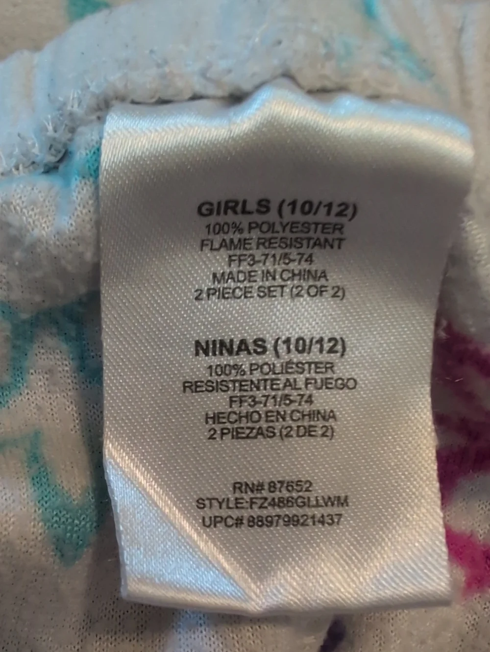 Blue & Gray Elsa Snowflake Pajama Set with Pink Accents
